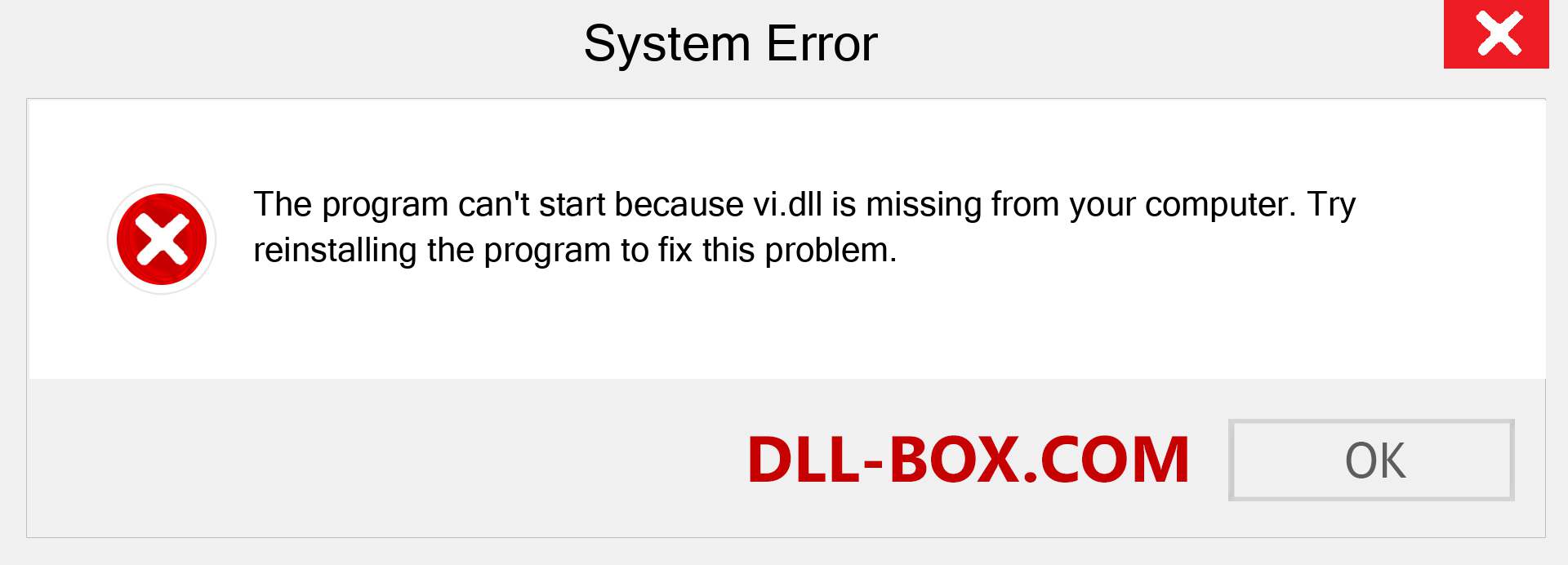  vi.dll file is missing?. Download for Windows 7, 8, 10 - Fix  vi dll Missing Error on Windows, photos, images